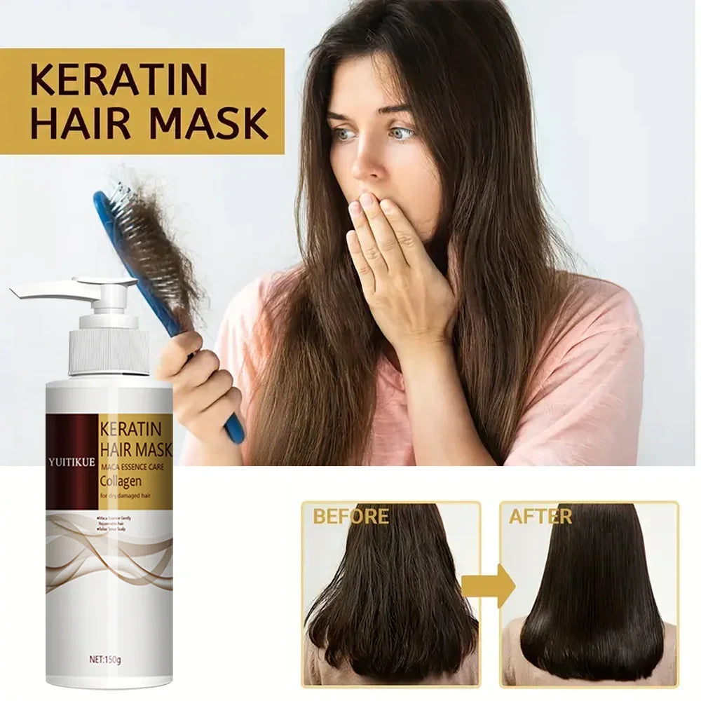 Keratin hair mask extract and collagen