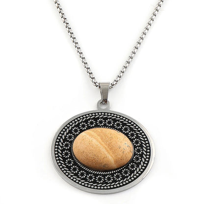 Stainless Steel Bohemia Natural Stone Vintage Necklaces