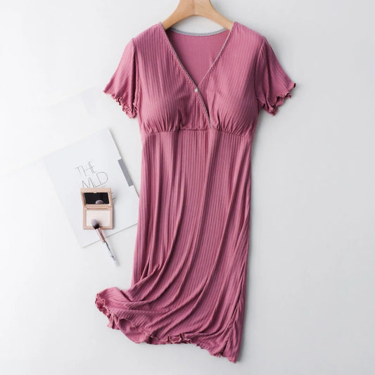 Maternity Breastfeeding Nightgowns Sleepwear Pregnancy Pajamas