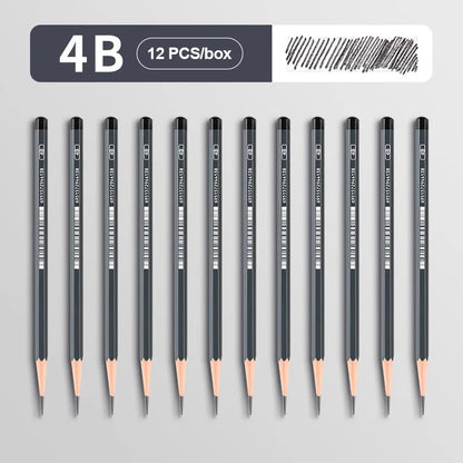 2H HB B 2B 3B 4B 5B 6B 7B 8B 12B 14B Sketch Drawing Graphite Charcoal Pencils Set