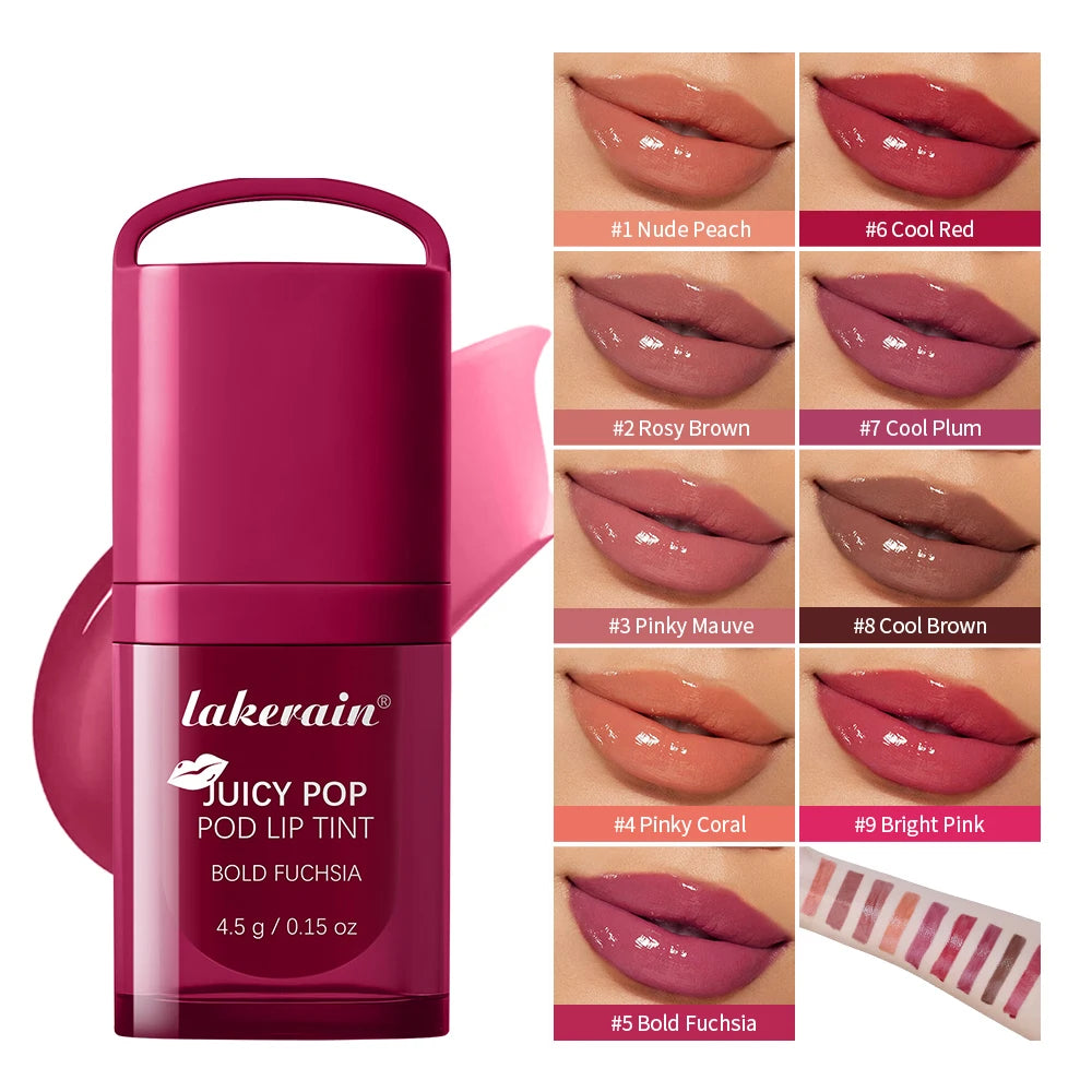 Waterproof Long Lasting Juice Pop Lip Tint Box Nourishing Hydrating Lip Oil Gloss