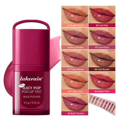 Waterproof Long Lasting Juice Pop Lip Tint Box Nourishing Hydrating Lip Oil Gloss