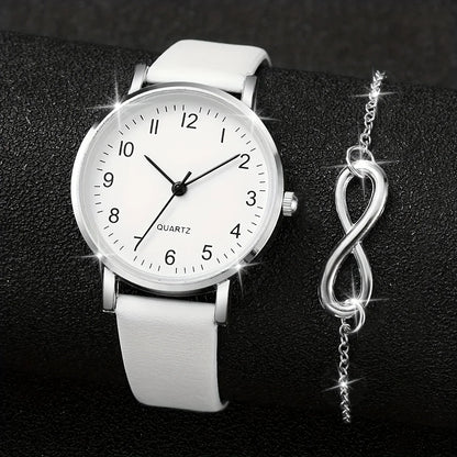 DANA Quartz PU Leather  Watch set