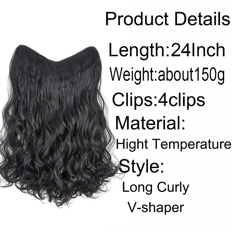 24Inch Synthetic Long Culry Hair Extension