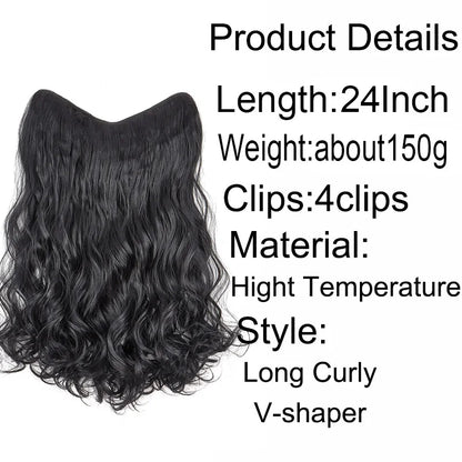 24Inch Synthetic Long Culry Hair Extension