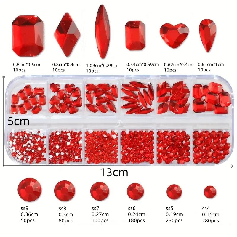 2400pcs 2mm AB Jelly Rhinestones Set