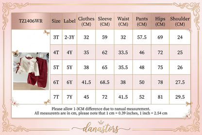 Bear Leader Autumn New Red Sports Bow Letter Top + Work Pants Set