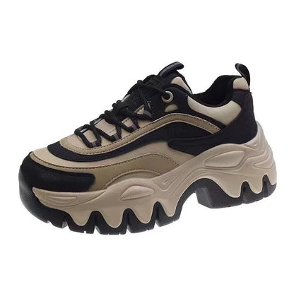 Casual Thick Bottom Platform Leather Chunky Sneakers
