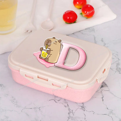 Capybara Pink Lunch Box Kawaii Portable Bento Box