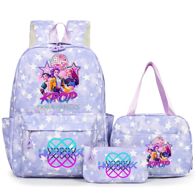3Pcs/Set KPop Demon Hunter School Bags