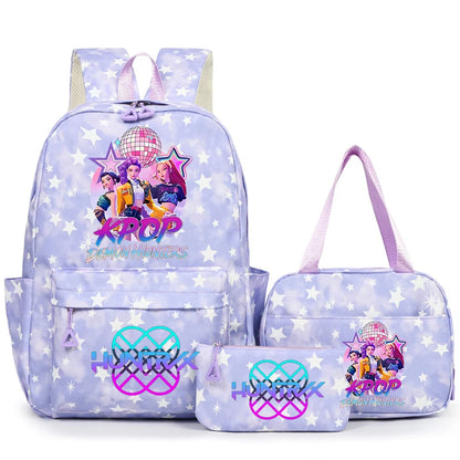 3Pcs/Set KPop Demon Hunter School Bags