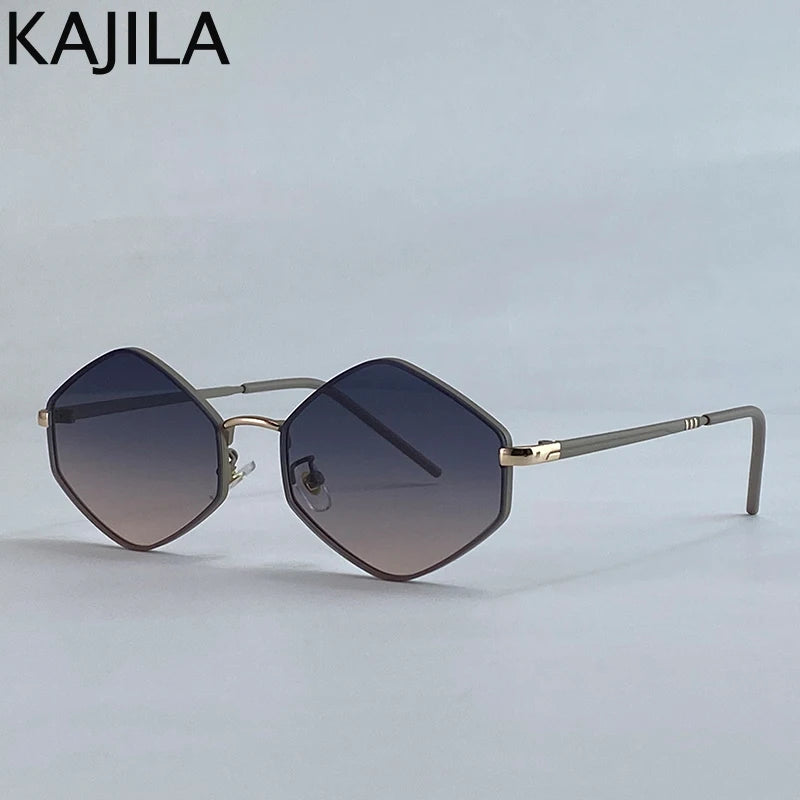 Small Frame Hexagon Punk Sunglasses