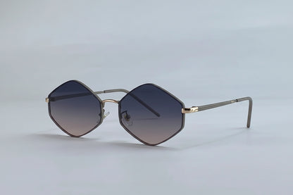 Small Frame Hexagon Punk Polygon Sun Glasses