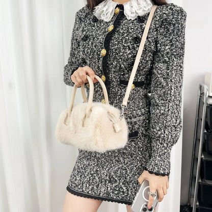 Faux Fur Crossbody Furry Fluffy Handbags