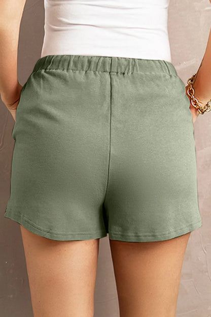 Casual high waist straight shorts