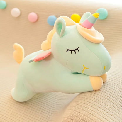 Cute Pony Plush Toy Rainbow Angel Unicorn Girl Heart Plush Doll