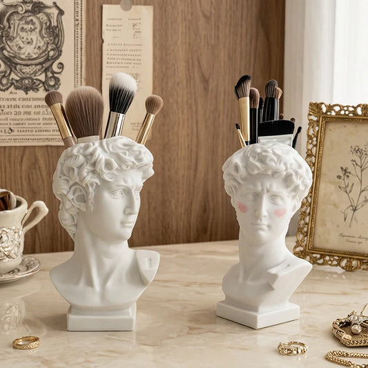 David Statue Head Vase Bust Shaped Vase Decor