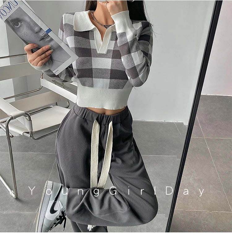 Autumn Vintage Knitting Long Sleeve Pullover Sweaters