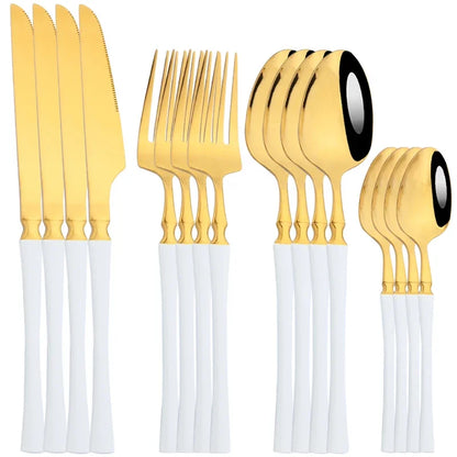 16pcs Dinnerware Stainless Steel Tableware Set