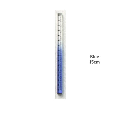 1pcs Colorful Clear Straight Ruler 15cm Four Edges Acrylic Transparent