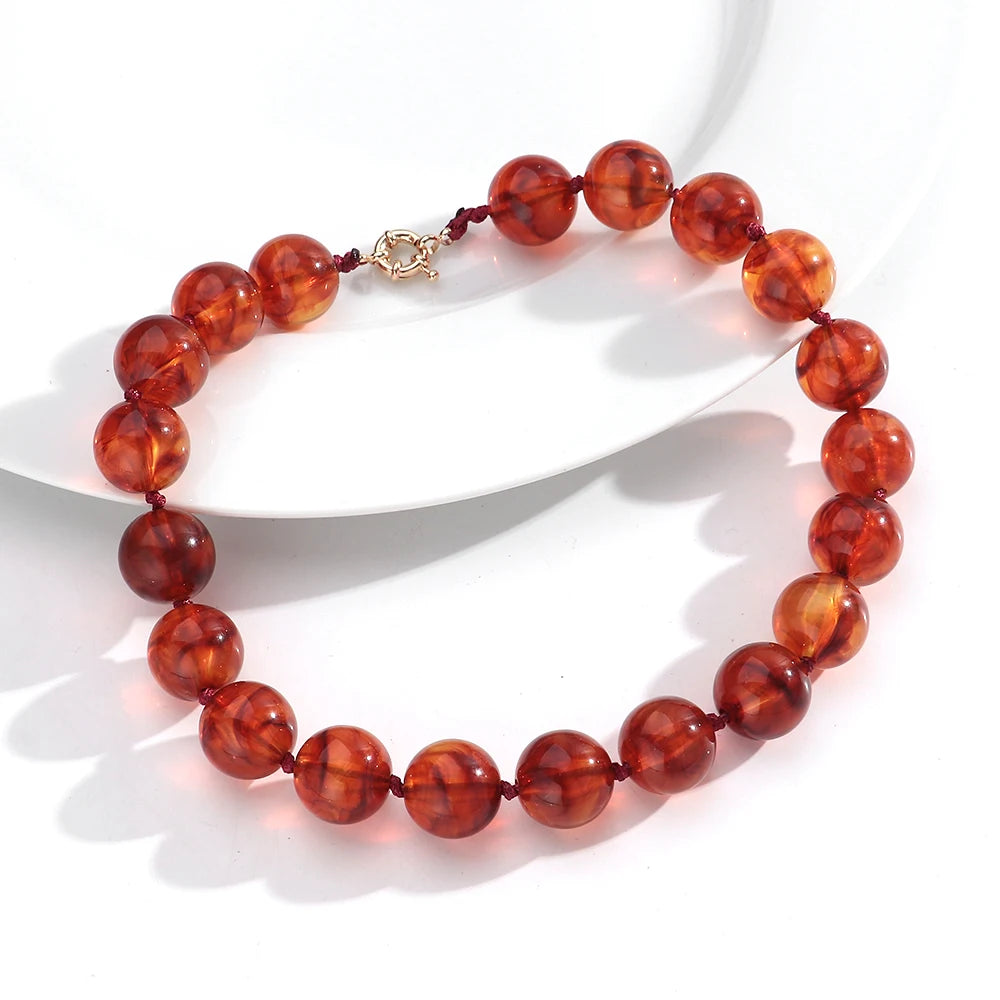Bohemian Style Handmade Beaded Necklace Jewelry