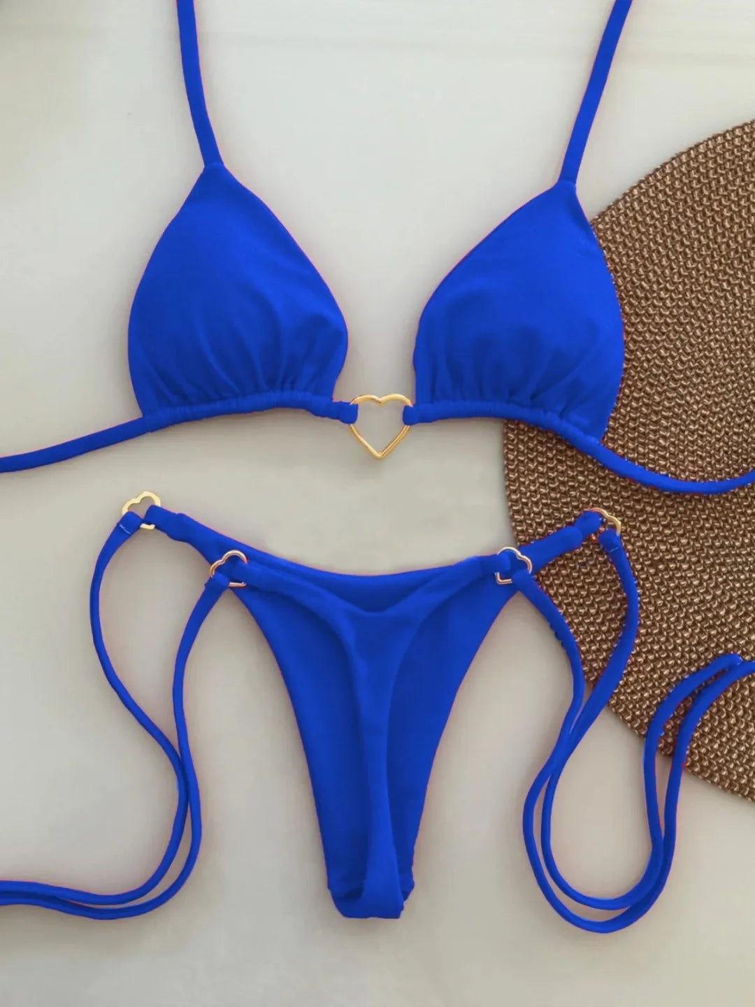 Low Waist Lace-up Swimsuit Bikini Set