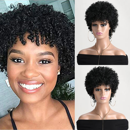 Afro Kinky Curly Soft Fluffy Hair Wigs