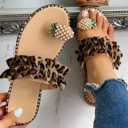 Pearl Flat Toe Bohemian Shoes plus size