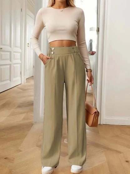 High Waist Wide Leg Pants
