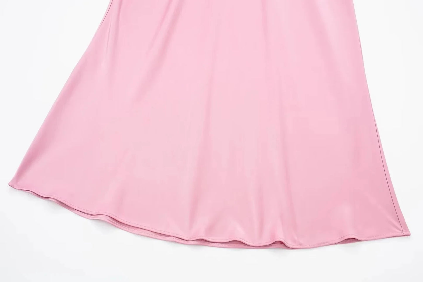 Faldas largas informales de satén de talle alto