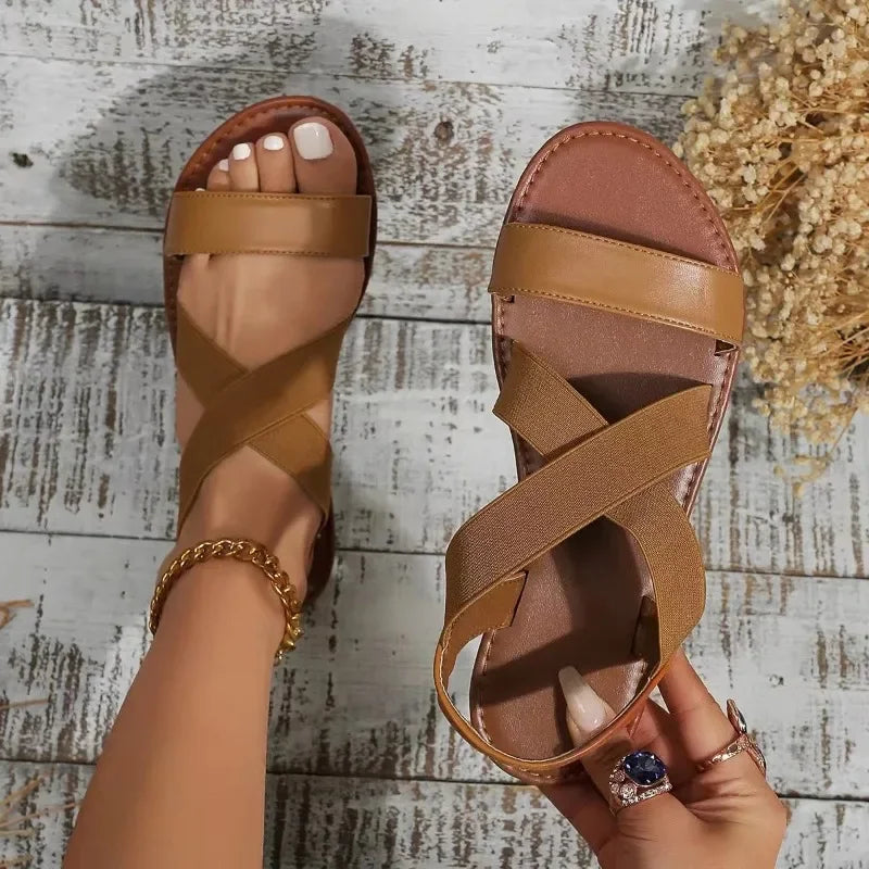 Flat Roman non-slip rubber sandals