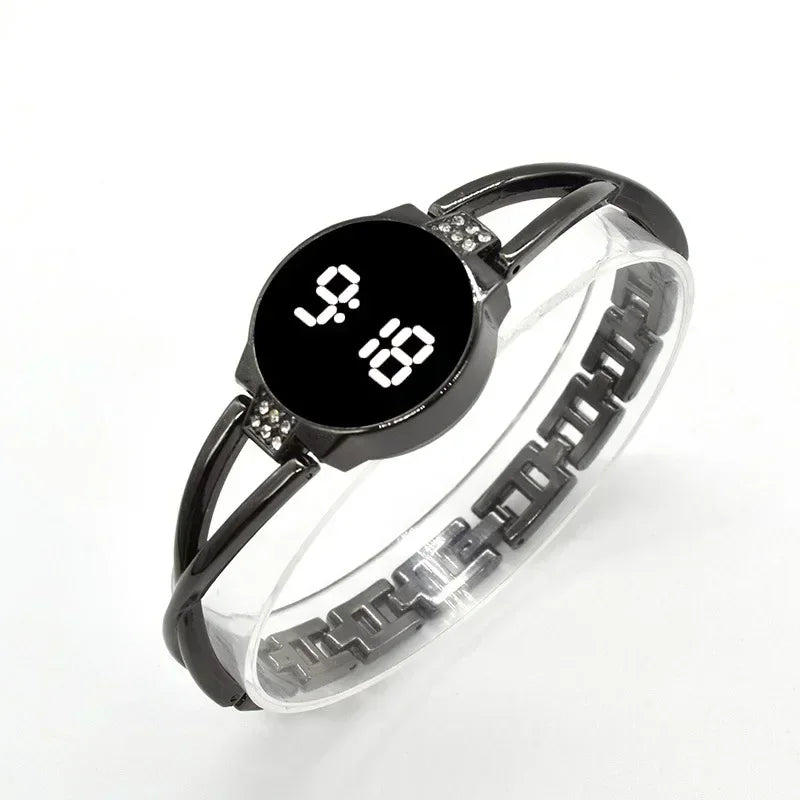 LED Touch Screen Steel Electronic Watch