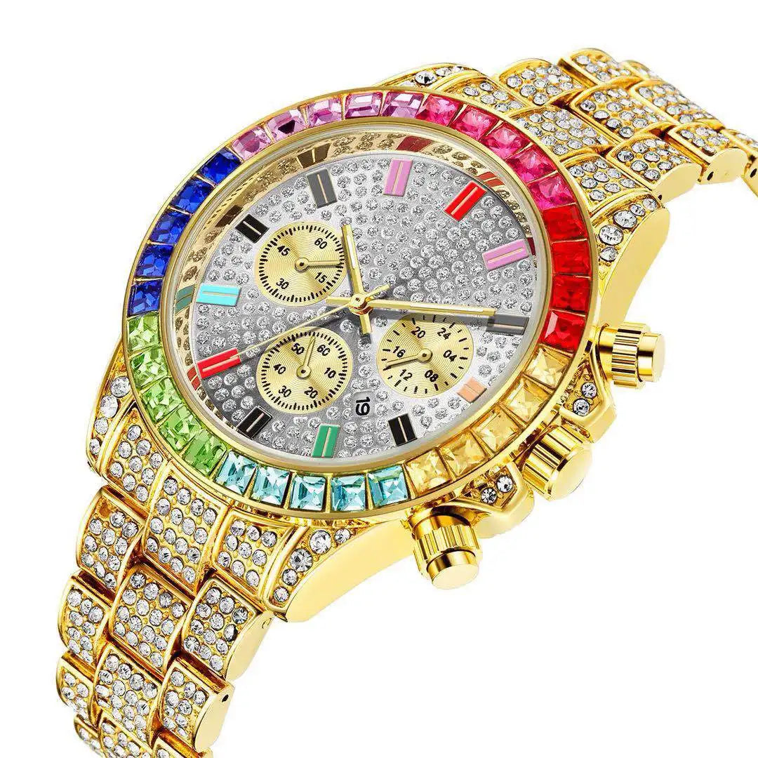 Hiphop Quartz Luxury Rhinestones Watch
