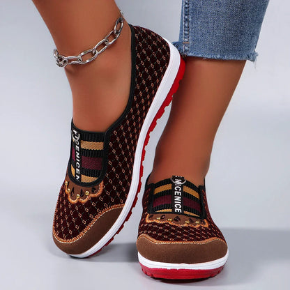 Breathable mesh flat casual sneakers
