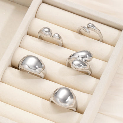 Vintage Smooth Open Rings Set