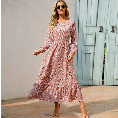 Maxi Bohemian Full Sleeve High Waist Chiffon Long Dress