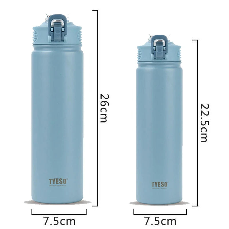 TYESO 600/750ML Stainless Steel Thermo Water Bottles