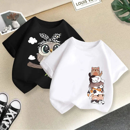 Foreign Animal Print Half Sleeve T-shirt