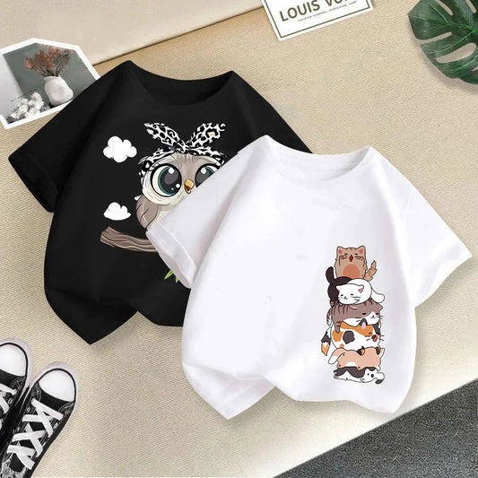 Foreign Animal Print Half Sleeve T-shirt