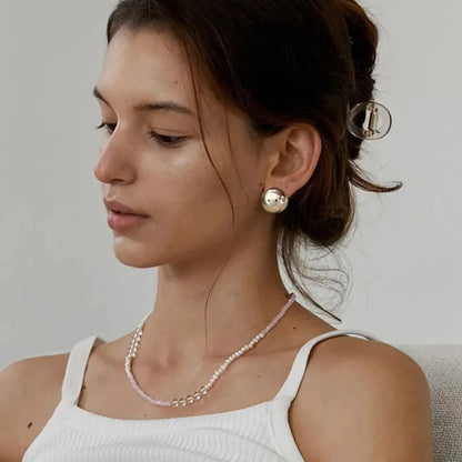 DANA Shiny Half Ball Earrings