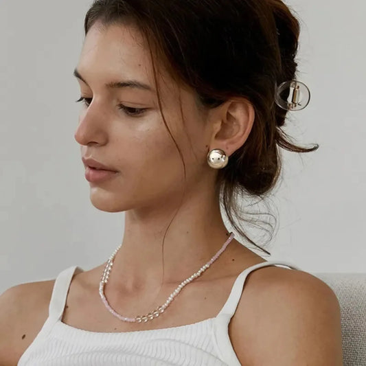 DANA Shiny Half Ball Earrings