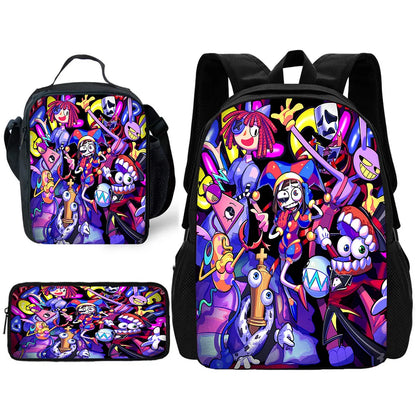 Cartoon A-AmazingS DigitalS Circus Child School Backpack Set