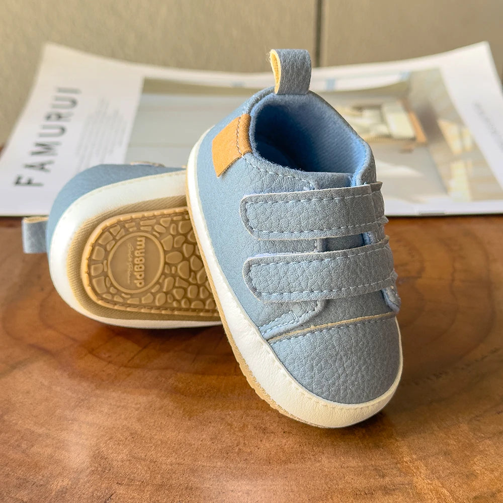 Leather Rubber Anti-slip Toddler First Walkers Shoes