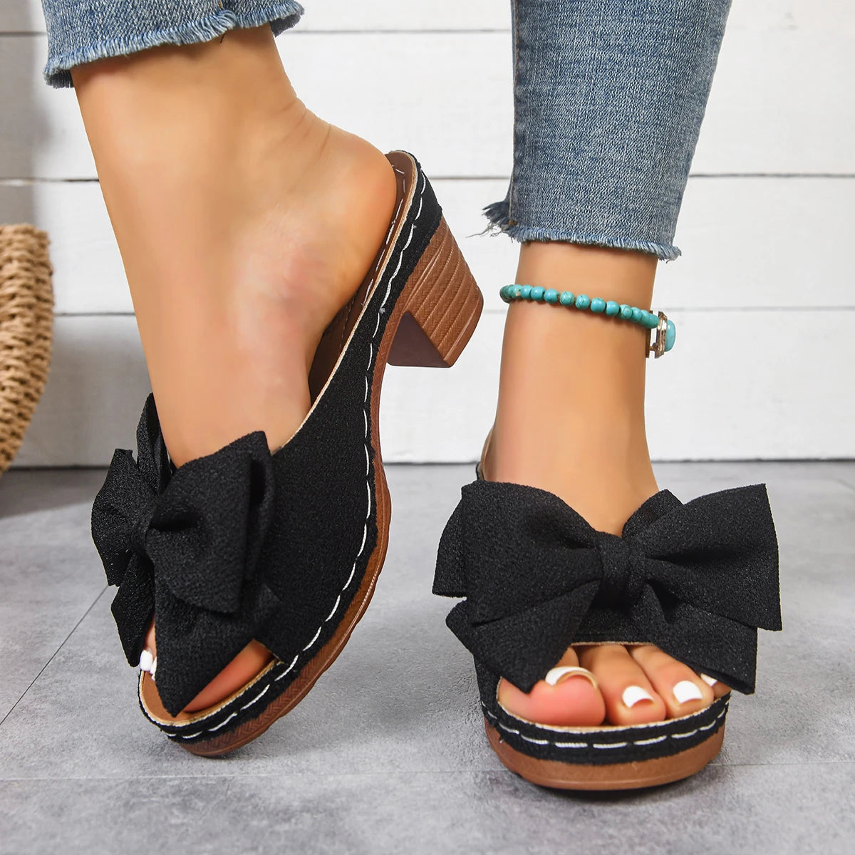 Lightweight Square Heel Anti-slip Slippers