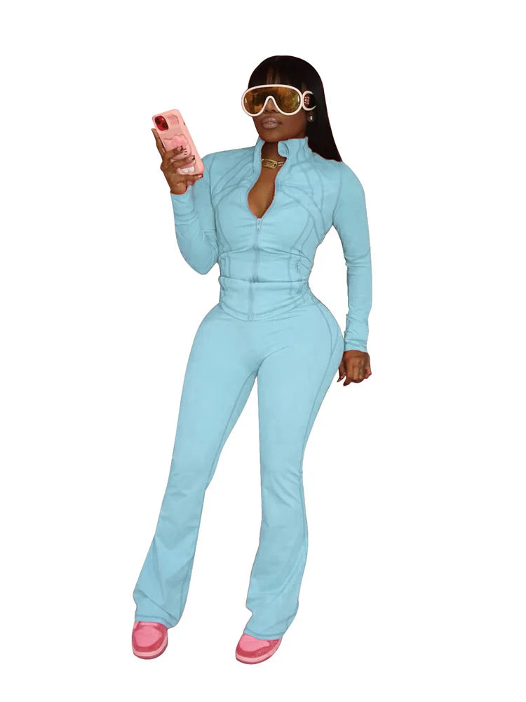 Conjuntos deportivos elegantes de manga larga