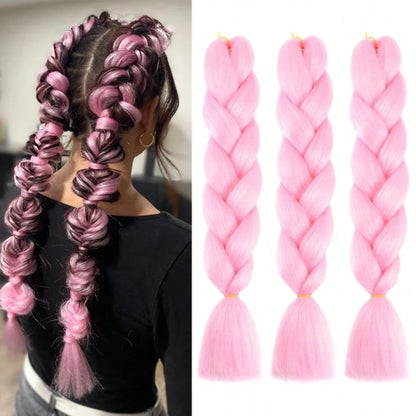 Braiding Hair Pre-stretched Purple Hair Extensions