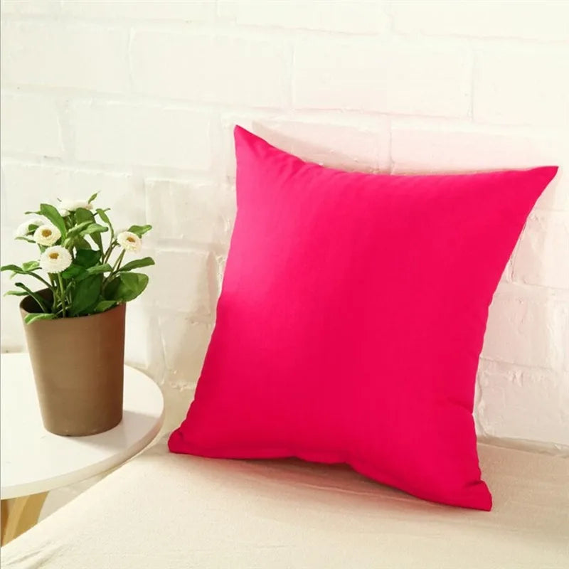 Candy Color Cushion Pillow Case Cover