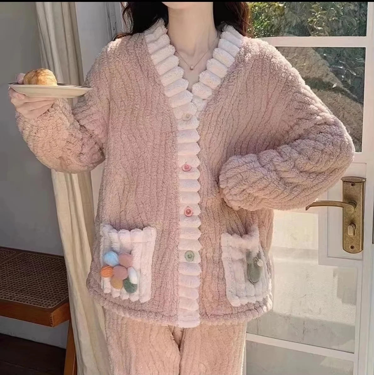 Thickened Warm Flannel Sleepwear Pajamas