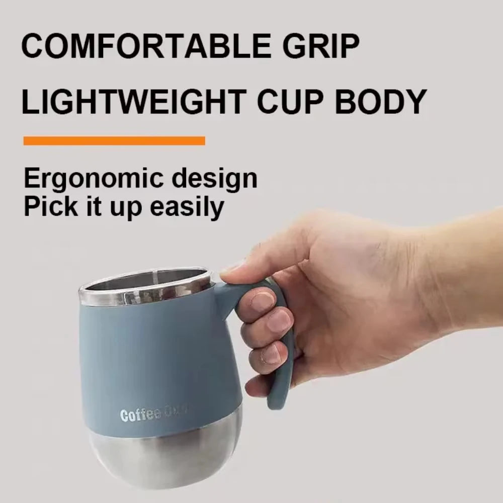500ML Stainless Steel Coffee Cup with Lid Dual-Layer Vacuum Insulation
