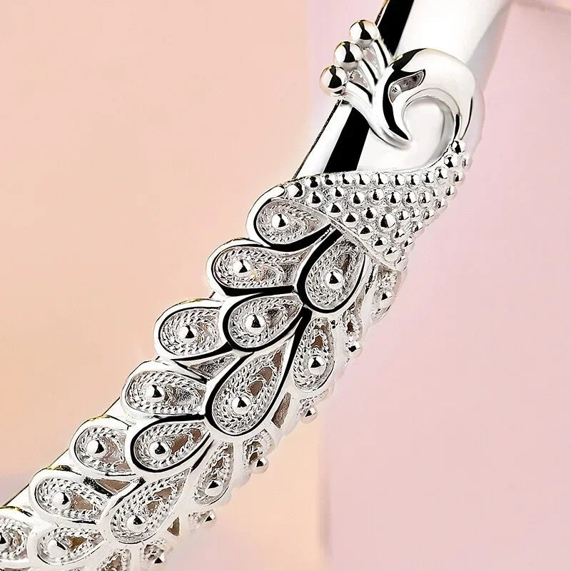 DANA 925 Sterling Silver Peacock Opening Bracelet
